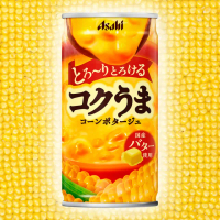 【ASAHI 朝日】四罐入 日本原裝進口 香濃郁奶油玉米巧達濃湯 185ml(販賣機易開罐裝飲料 辦公室下午茶點心)
