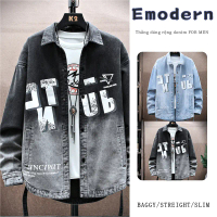 2025 Men's Jean Jacket Autumn and Winter Men's Jacket Letter Printed Men's Jacket Boy Street Jacket 