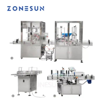 ZONESUN Automatic Electric Glass Perfume Shampoo Cosmetic Nail Polish Bottle Capping Filling Labeling Machine Packaging Machine