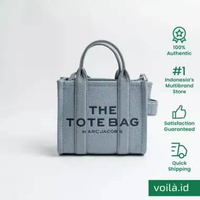 [12.12 Dealcember] Marc Jacobs The Leather Mini Tote Bag Wolf Grey Grey