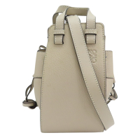 【二手名牌BRAND OFF】LOEWE 羅威 米色 牛皮 Mini Hammock 迷你 吊床包 肩背包