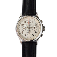 REVUE THOMMEN 梭曼錶 Airspeed系列 三眼計時自動機械腕錶 白面x皮帶/43mm (16085.6532)