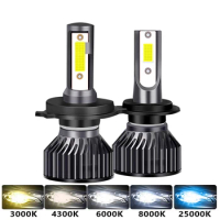 2PCS H7 Led Headlight 80000LM Car Headlight H1 H4 LED Bulbs Lamps 3000K 4300K 6000K 8000K 80W H8 H9 H11 Lamp Fog Lights
