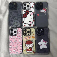 Hello Kitty Sanrio Kawaii Anime Iphone14/15Promax11/12Pro13Xs/xr Case Cute Cartoon Apple Protective Case Sweet Gift Girls Toys