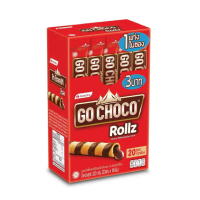 BÁNH QUẾ XỐP KEM SOCOLA GO CHOCO ROLLZ HỘP 250G Chocolate Sô Cô La Ăn Vặt Food Thức Ăn Snack dark  c