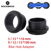 ROCKBROS 1pair 9mm 12mm 15mm 20mm Hub Adapters for Bicycle Roof-Top Car Rack Hub Convertors Bike Carrier Quick Installation