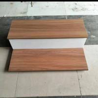 GRANIT tangga motif kayu kombinasi putih dobel bepel 30x90+20x80 riqwes