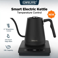 Cafelffe กาต้มน้ําไฟฟ้า Precision Pour-Over กาต้มน้ําควบคุมอุณหภูมิสําหรับกาแฟและชา