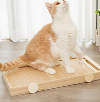貓抓板 貓抓板不掉屑實木耐磨多功能立式防貓抓沙發保護磨爪貓爪板車玩具【摩可美家】