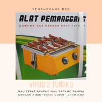 Pemanggang sosis / Roaster gas 2tungku ORI VIPOO