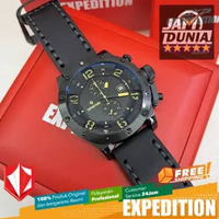 JAM TANGAN PRIA EXPEDITION ORIGINAL CHRONOGRAPH BLACK DIAL YELLOW KULIT EXF 6381 EXF6381 EXF 6381 EX