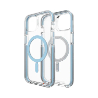 【Gear4】iPhone 13 6.1吋 D3O Santa Cruz 聖塔克魯茲-抗菌軍規防摔保護殼(透明藍框磁吸款)