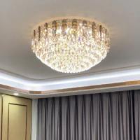 Modern Luxury Crystal Ceiling Lamp Living Room Bedroom Indoor Lighting Led Deco Hotel Villa Loft Balcony Ceiling Lights Fixtures