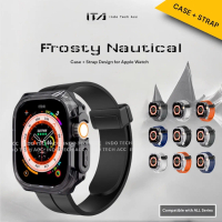Case Strap for Apple Watch Series Ultra 3/2/1 Ice Cube Frosty Nautical - Ukuran iWatch 49MM - Rugged