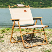 Foldable Kermit Chair Oxford Cloth Portable Outdoor Chair 115° Ergonomics Folding Backrest Chair for Outdoor Picnic Barbecue