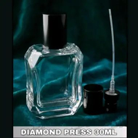 Botol parfum kosong Diamond bening 30ml type press tutup hitam/silver/gold/Pakai alat/bottle parfume