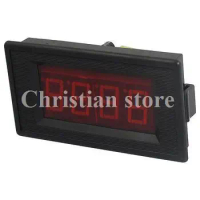DC 10A 75MV Red LED Display Volt Panel Meter w 5 Pin Power Cable