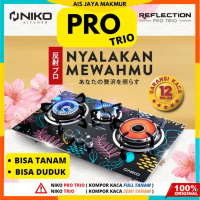 NIKO Kompor Tanam 3 Tungku Reflection PRO Trio Kaca Mix Bara