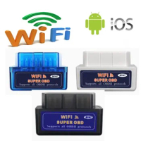 Super Mini ELM327 Wifi OBD2 V2.1 V1.5 Auto Scanner OBD Car ELM 327 Bluetooth-compatible Diagnostic Tool for Android IOS Windows