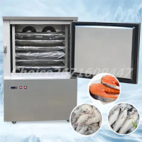 Commercial 6 Tray Air Blast Freezer Frozen Seafood Fast Freezing Refrigerator 178l Large Volume Food Flash Freezing Equipment