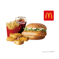 【麥當勞】勁辣鷄腿堡+大份薯條+四塊麥克鷄塊+中杯可樂(好禮即享券)