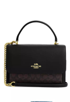 Coach Klare Top Handle Bag In Signature Canvas - Walnut/Black