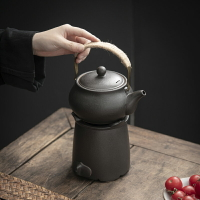 燒炭爐側把提梁壺小火爐風爐橄欖炭木炭功夫煮茶器家用燒水煮茶爐