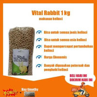 PELET PAKAN MAKANAN KELINCI VITAL RABBIT 1KG CITRA FEED RABBIT FOOD PELLET Vital Rabbit 1 kg