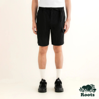【Roots】Roots 男裝- OUTDOORS修身平織工裝短褲(黑色)