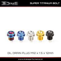 Drake Baut Titanium Tap Pembuangan Oli Mesin Vario Mio Beat Scoopy Nmax PCX 150 160 CBR 250RR Uk M12