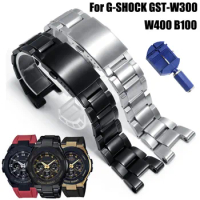 316L Stainless Steel Watchband for Casio G-SHOCK GST-W300 W400 Strap GSHOCK GST-B100 Band Classic Metal Watch Bracelet