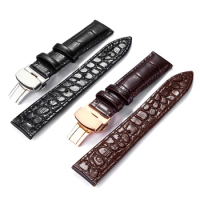 20mm watch strap Watchband 18mm 19mm 20mm 21mm 22mm Soft Calf Genuine Leather Watch Strap Alligator Grain Watch Band