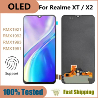 6.4" OLED For Realme X2 LCD Display with Touch Panel Screen Digitizer For Realme XT RMX1921 Screen