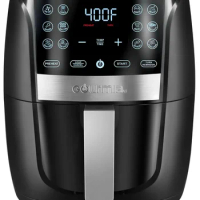 Gourmia Air Fryer Oven Digital Display 6 Quart Large AirFryer Cooker 12 1-Touch Cooking Presets, XL Air Fryer Basket 1500w