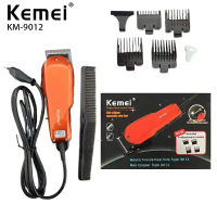 Kemei ปัตตาเลี่ยนตัดผมแบบมีสาย พร้อมหวีรอง 4 ขนาด อุปกรณ์ครบชุด รุ่น KM-9012 คําแนะนําการขายที่ร้อนแ