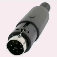 Mini Din 7 pin (Cowoq) Use for:MIDI equipment,S-Video,Vintage gaming