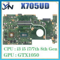 X705UD Mainboard For ASUS VivoBook X705UDR X705U Laptop Motherboard i3 i5 i7 7th/8th Gen V2G/V4G DDR4 100% Test OK