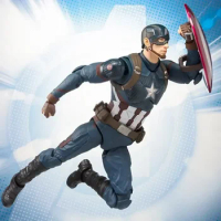 America Captain Interchangeable Character Handpiece 15cm Marvel Avengers Movie Pvc Sculpture Series Model Toys Gift Hottoys