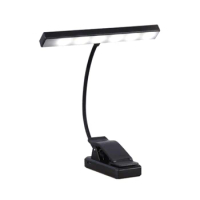 Book Light for Reading Rechargeable Book Light with Clip Eye Caring Lightweight Book Light 18 LED Piano Music Stand Lamp
