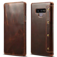 Real Leather Phone Case For Samsung Galaxy S10 S9 Plus Note 9 8 Note9 Note8 Coque Flip Cover For Samsung S9 Case S10e Funda