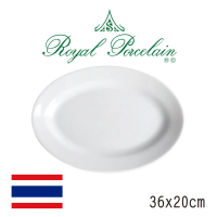 【Royal Porcelain泰國皇家專業瓷器】Gong橢圓盤(泰國皇室御用白瓷品牌)