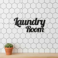 Ready stok / Hiasan Dinding Cutting \Laundry Room\" hmr 3mm"