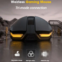 ECHOME Bluetooth Three-mode Mouse Wireless Gaming Mouse Esports Charging Lightweight RGB Backlight Wired Usb Computer Office