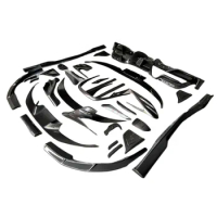 MSY Style Dry Carbon Fiber Body Kit Front bumper lip skirt rear diffuser rear Spoiler For Ferra-ri F8 Bodykit
