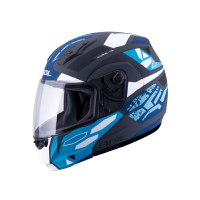 【SOL Helmets】SM-3可掀式安全帽 (戰將_消光灰/藍黑) ｜ SOL安全帽官方商城