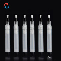 50pcs 6ml Refillable Touch Up Paint PensEmpty Nail Oil Brush Pens for Nails Cuticle Surface Repair Cover up Reusable Paint