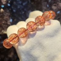 【轉運水晶】收藏級紅超七手珠 15mm  草莓晶