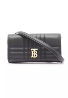 Burberry Pre-Loved Burberry LOLA roller shoulder wallet leather black