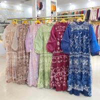 Gamis brukat organza / Gamis brukat premium