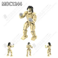 MOC1244 Creative MOC Anime Character Model Building Blocks DIY Attack On Titan Action Figure Model Assembly Bricks Toys For Kids